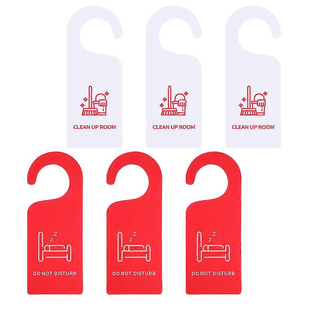 Door Signs For Hotel Use 6Pcs Double Sided Door Hanger Sign Do Not Disturb Indication Minimalist Design