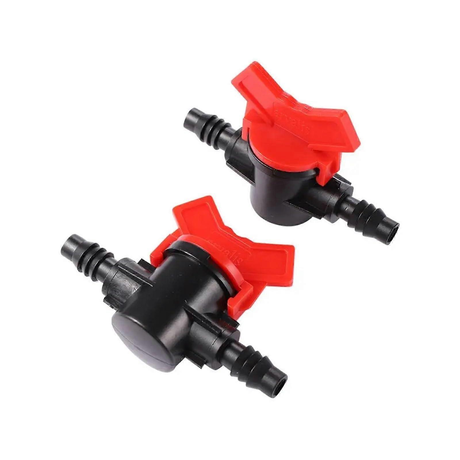 3/8 Inch Hose Valve With Barbed Hook, Through Valve, Two-Way Ball Shut-Off Valve For 8 Mm / 11 Mm Hose, Pack Of 1