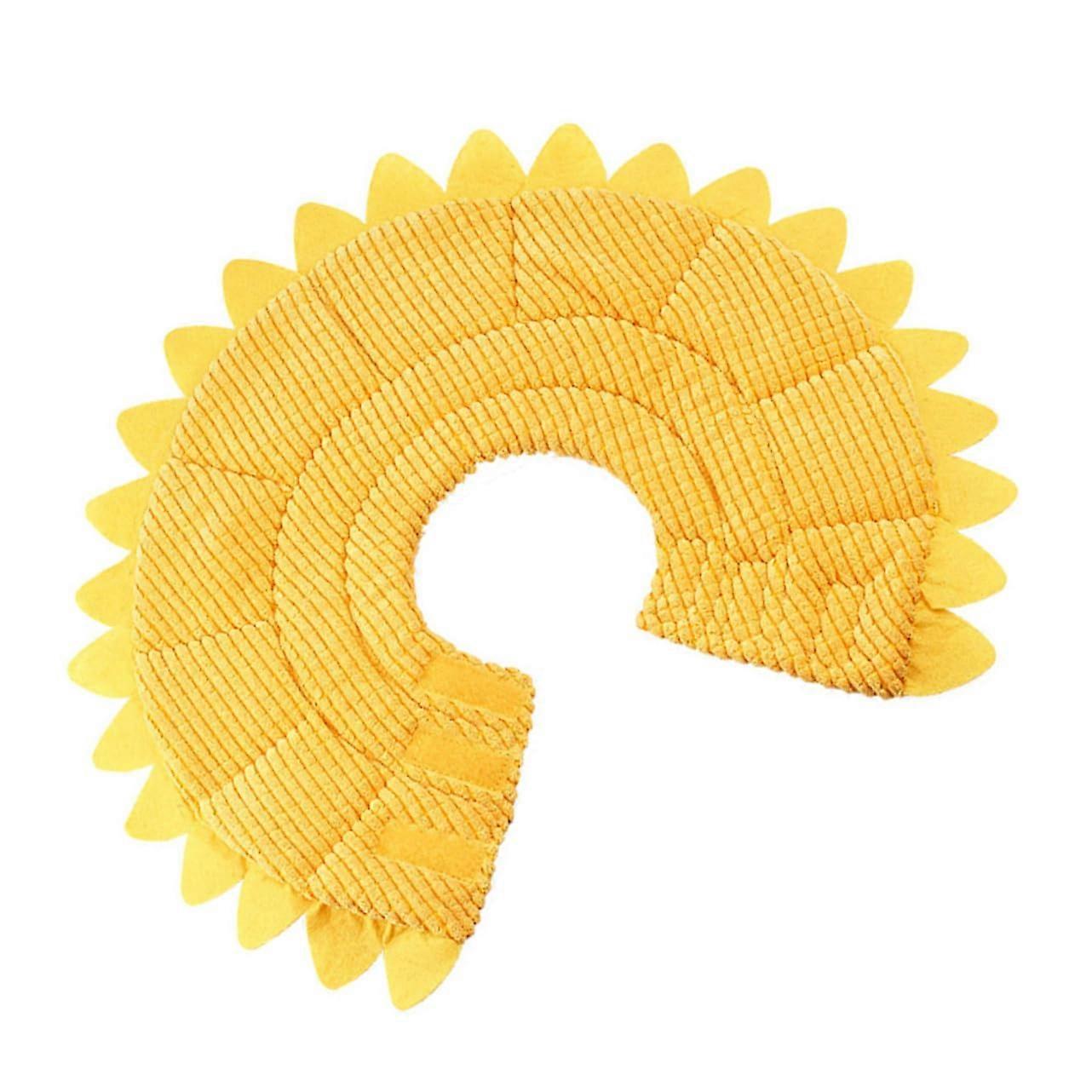 Elizabethan Pet Collar Sunflower Pattern Postoperative Cone Cats And Dogs