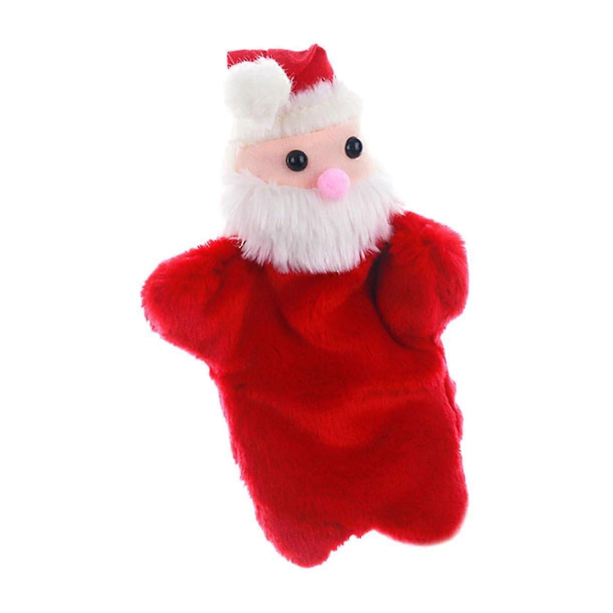 Santa Claus Finger Puppet Mini Plush Toy for Interactive Learning, Creativity, Communication, Soft Material, 5 Inches