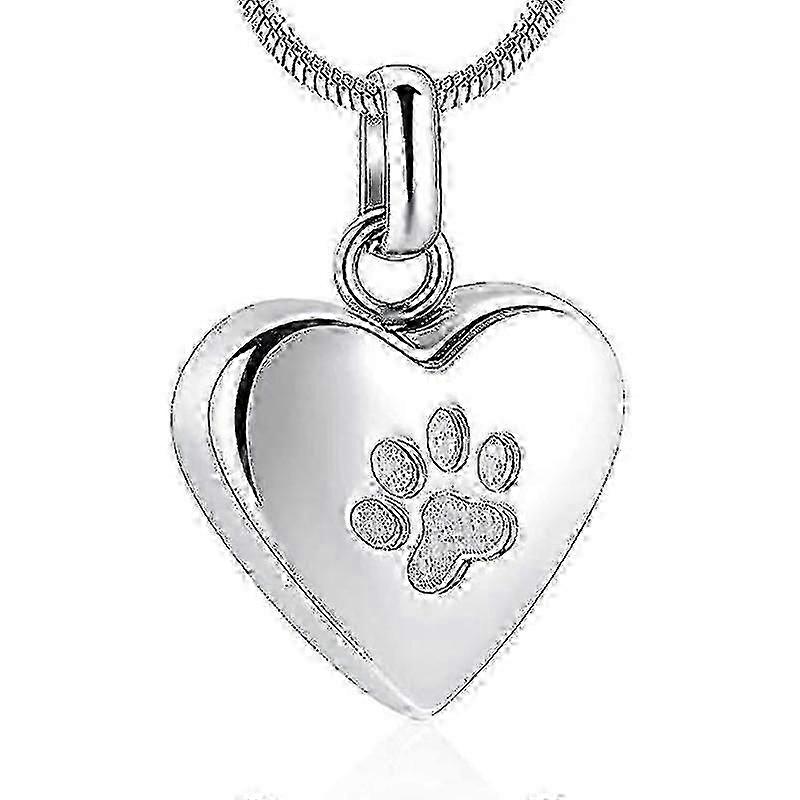Pet Ashes Heart Shape Cremation Necklace, Keepsake Jewelry