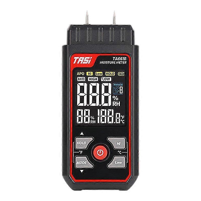 TASI Wood Moisture Meter Temperature Humidity Detector TA661B