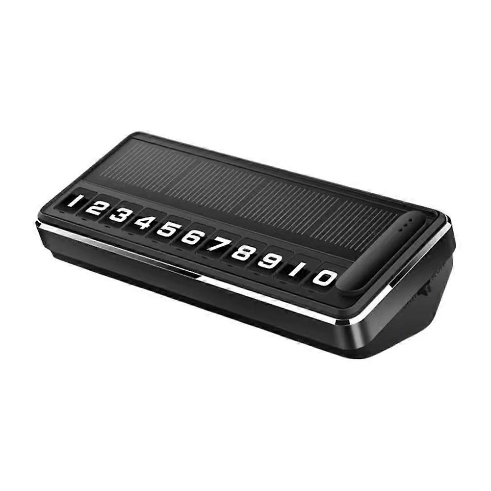 ソーラーカー 臨時駐車カード 電話番号プレート 車用クリエイティブオーナメント