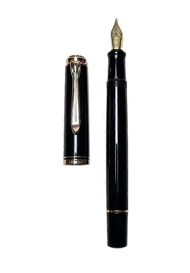 Acrylic Piston Fountain Pen Soft Smooth No.5 Nib Inking Applicable For Pelikan M400/405 Students Writing Gift Pen(C,Schmidt M(0.7mm))