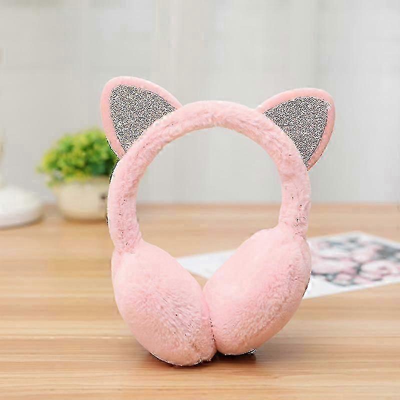 Cache-oreilles pour filles, cache-oreilles en peluche douce pour enfants, cache-oreilles réglables, jolis cache-oreilles d'extérieur, cache-oreilles chauds pour l'hiver