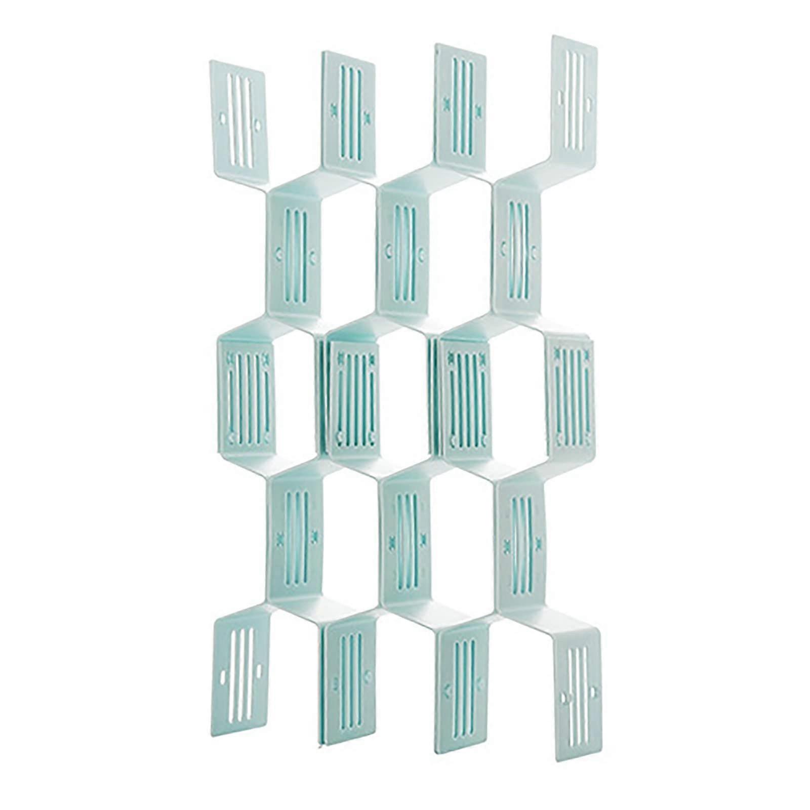 Drawer Dividers Organizer Adjustable Separators Expandable Honeycomb Divider (Blue)