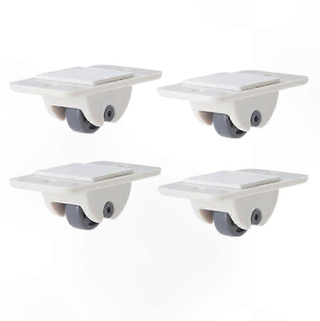 Self-Adhesive Casters for Storage Boxes and Trash Cans - 4 Pack Single Direction Non-Swivel Wheels No Drilling Required