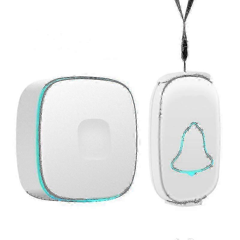 Wireless Emergency Call Button for Elderly - Bedside Help Alarm in White