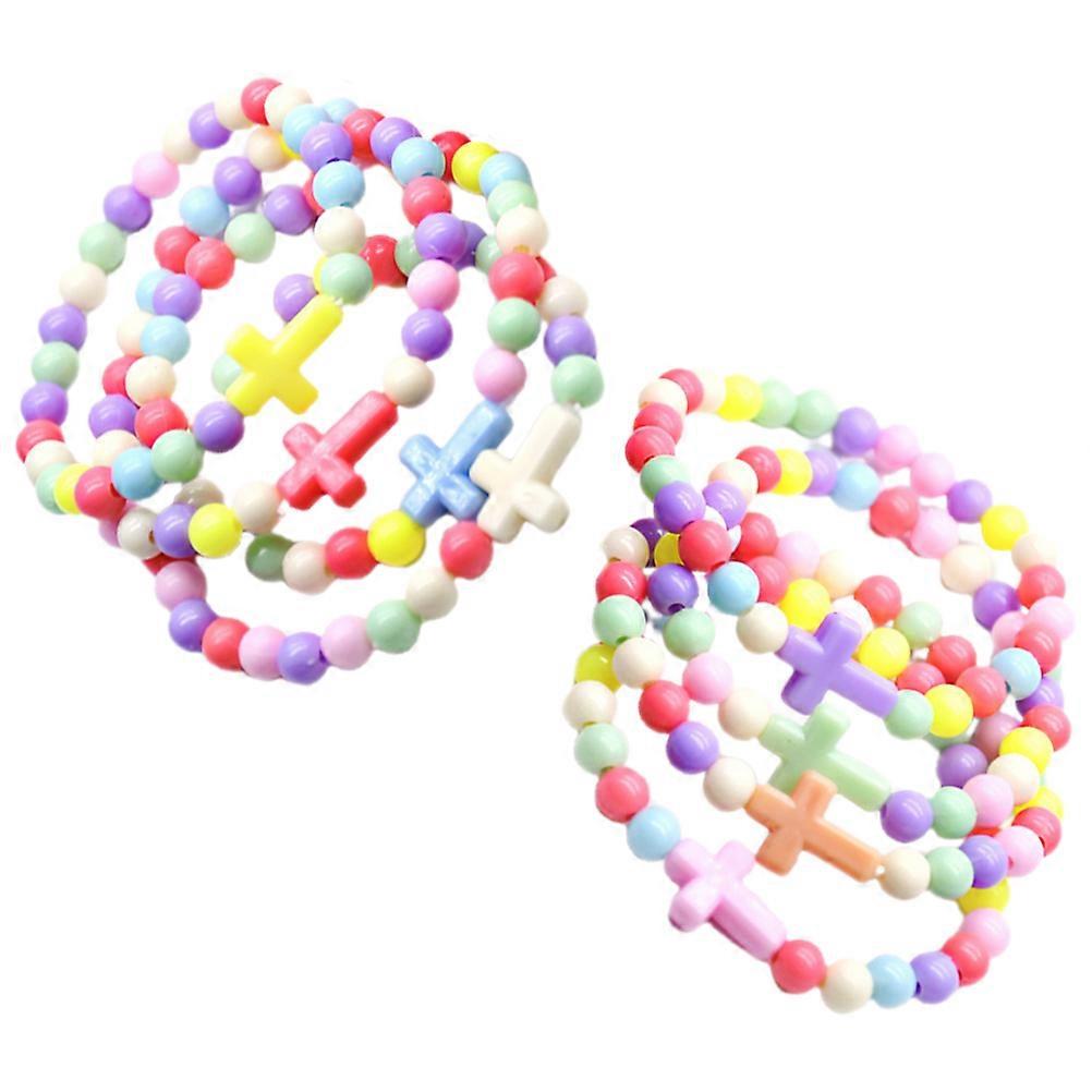 8pcs Cross Pendant Bracelets Decorative Cross Chains