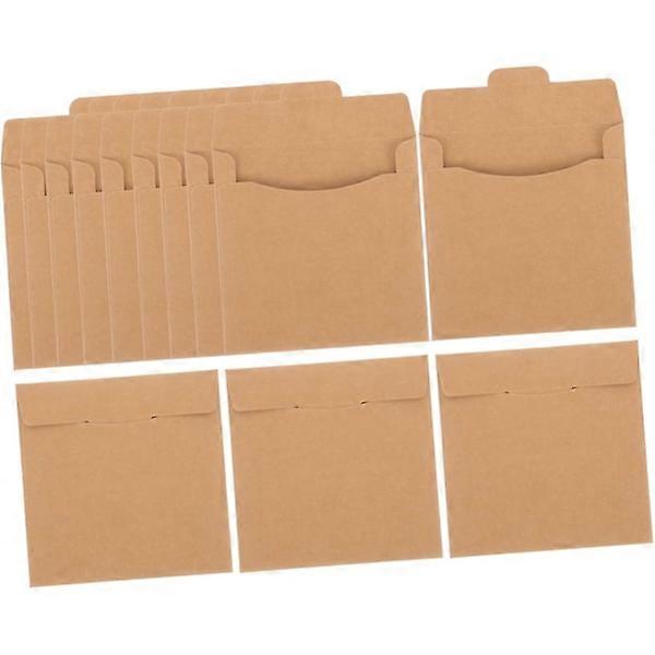 Cd Carrying Case 50 Pcs Cd Sleeves Kraft Paper Cd Case for Cd/dvd Storage Sturdy Easy to Use