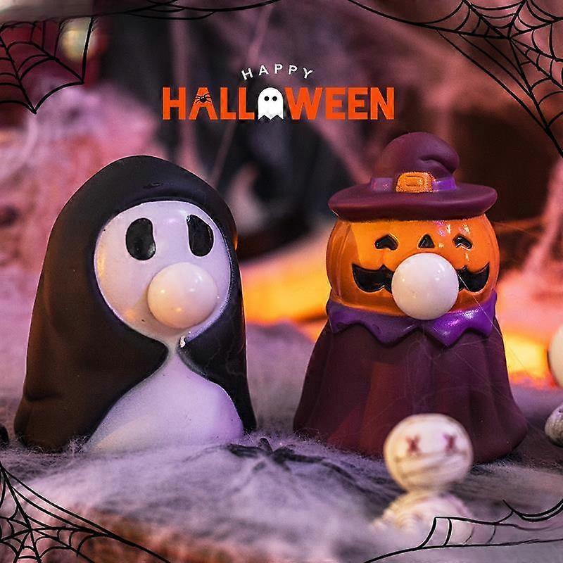 Top Grade Classic Halloween Multi-functional And Squeezing Creative Relieving Pumpkin Fun Gimmicks Bubble Blowing