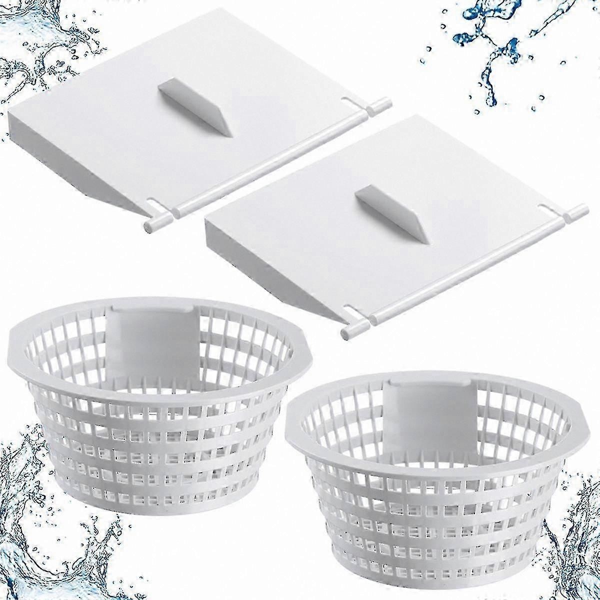 Replacement Skimmer Weir Door Flap and Pool Skimmer Basket for Above Ground & Inground Pools