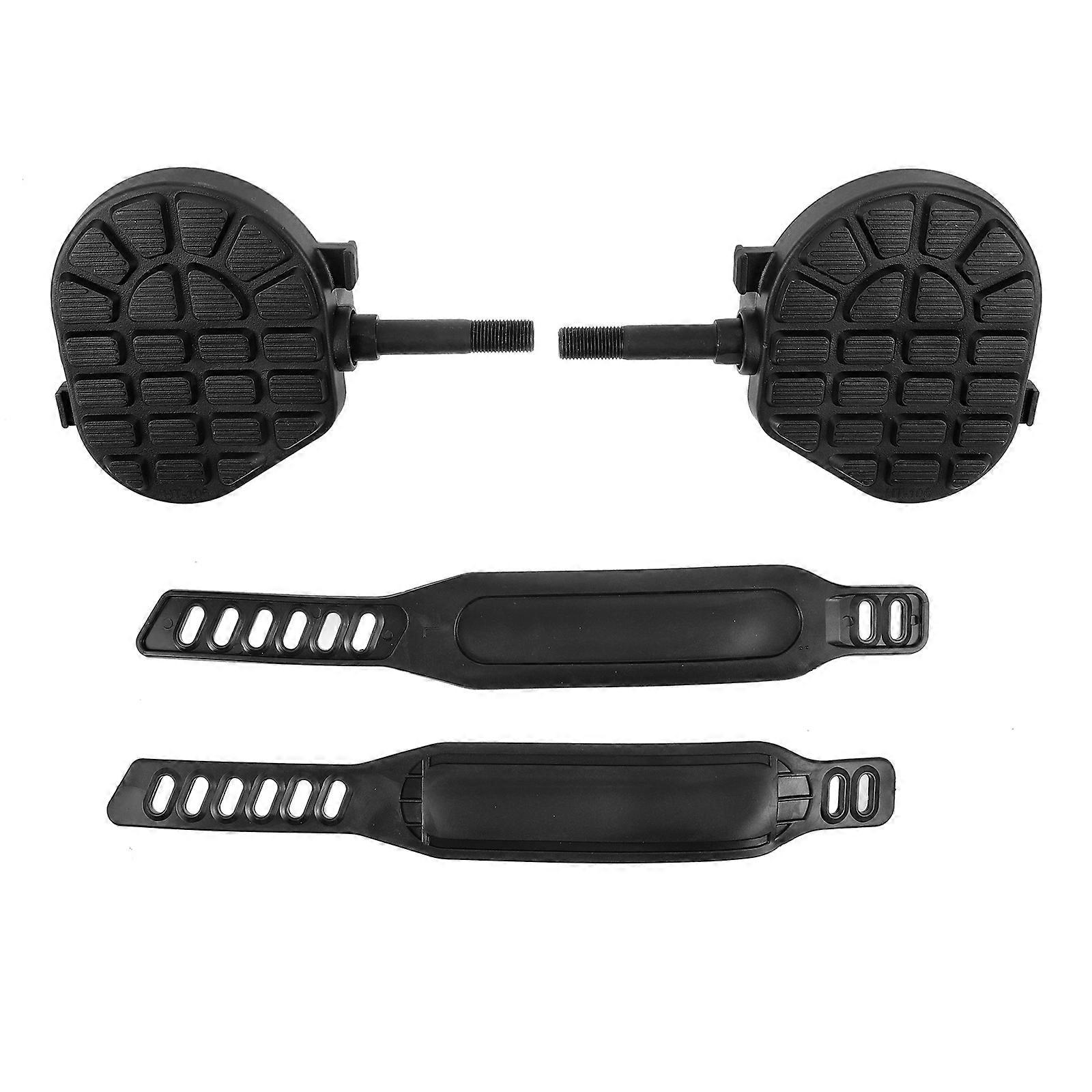 Hemoton 1 Set Indoor Fitness Bike Pedals with Straps for Exercising Exercise Bike