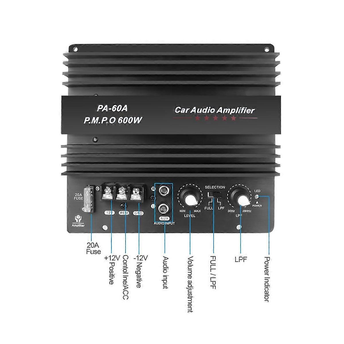Prezzo di fabbrica classe D amplificatore per auto a 1 canale amplificatore di potenza per auto digitale monoblocco di grande potenza Prezzo di fabbrica classe D amplificatore per auto a 1 canale amplificatore di potenza per auto digitale monoblocco di grande potenza