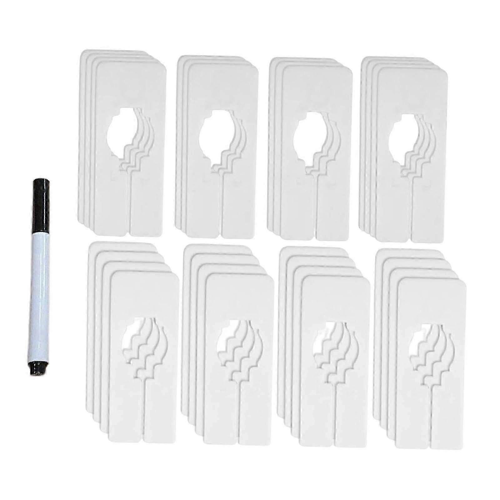30 Pieces Clothing Hangers Dividers Separator With Marker For Sorting Color