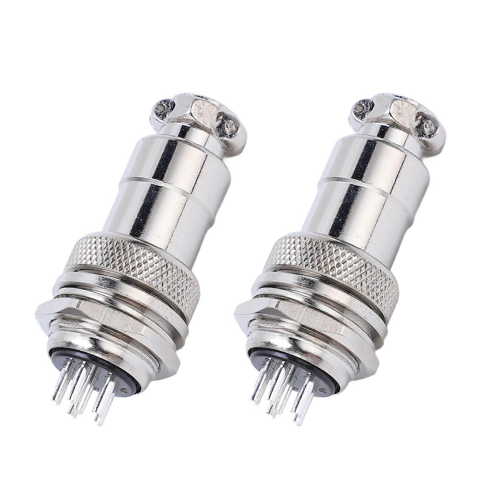 2PCS 20mm Zinc Alloy Aviation Connector Plug Socket 250V AC DC