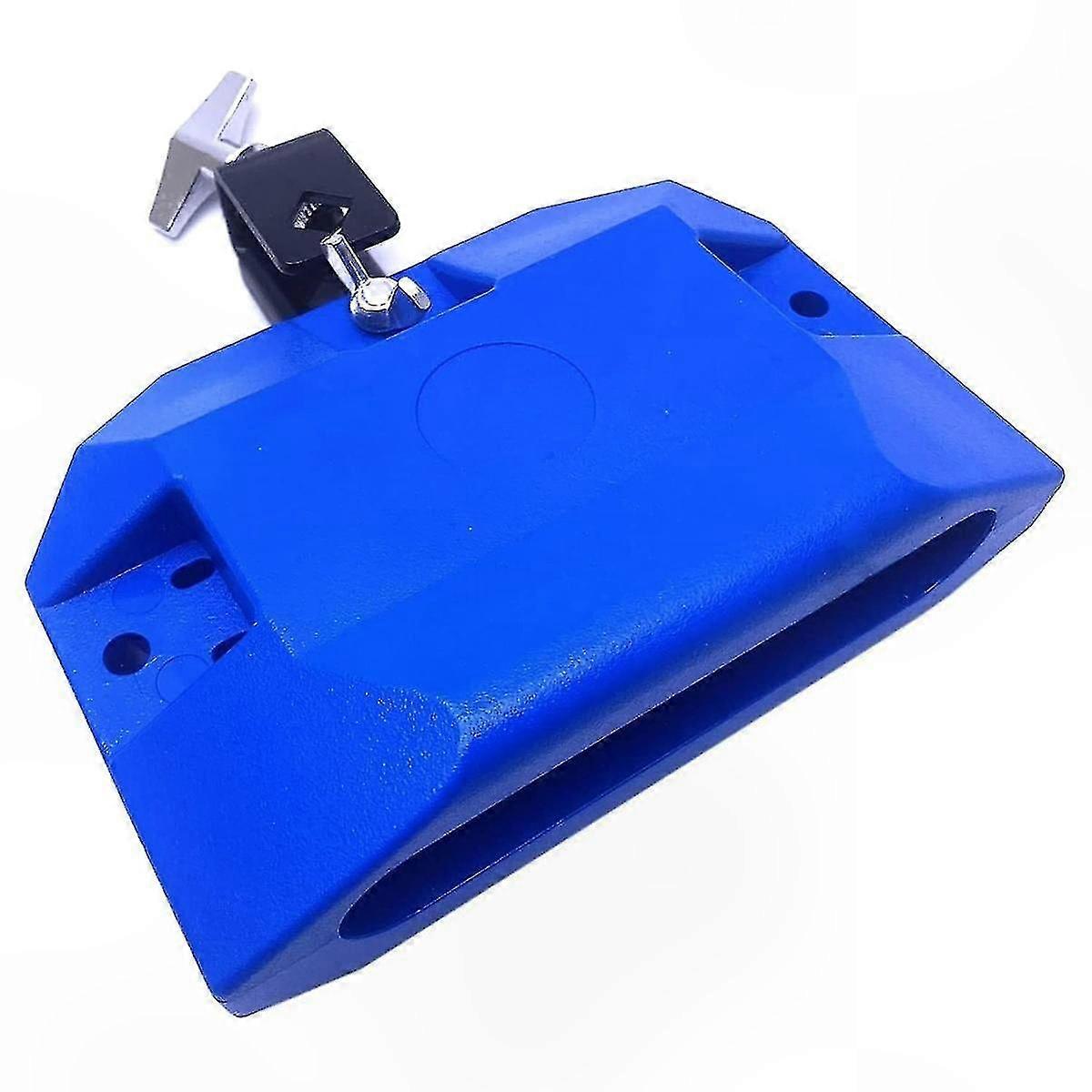 Musical Instrument Plastic Drum Block with 3-Sided Mount, Medium Pitch, Blue