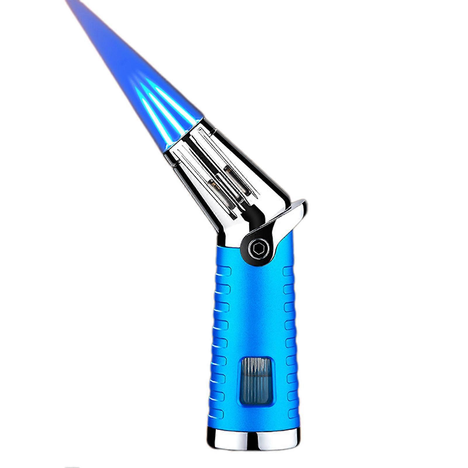 Triple Jet-Flame Cigars Torch Lighter Refillable Reliable Windproof design for BBQ Grilling
