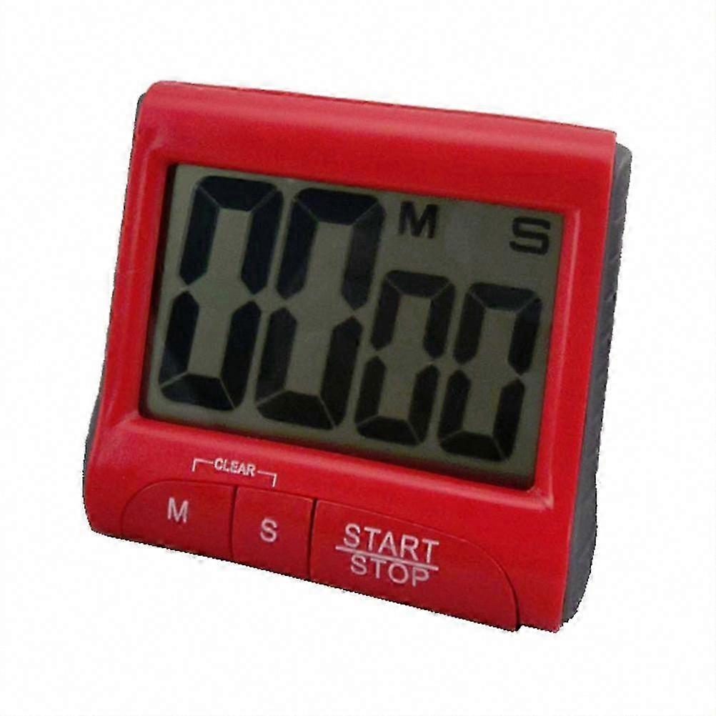 Digital Kitchen Timer Count Down/Up Clock with Loud Alarm & Large LCD Display (Red)