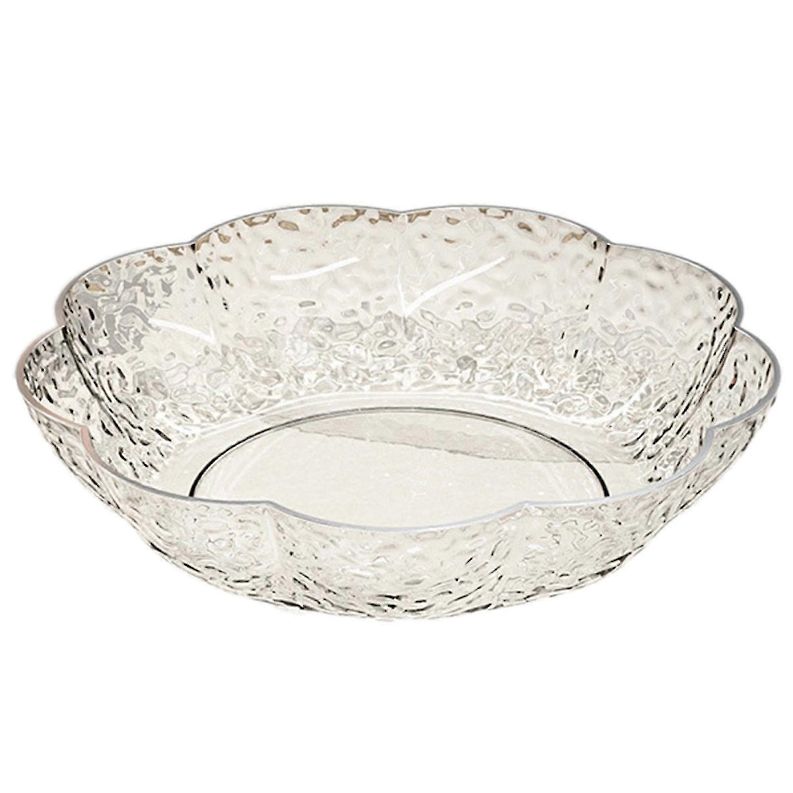 Large Kitchen Fruit Tray Handcrafted Flower Pattern Household Serving Plate for New Years