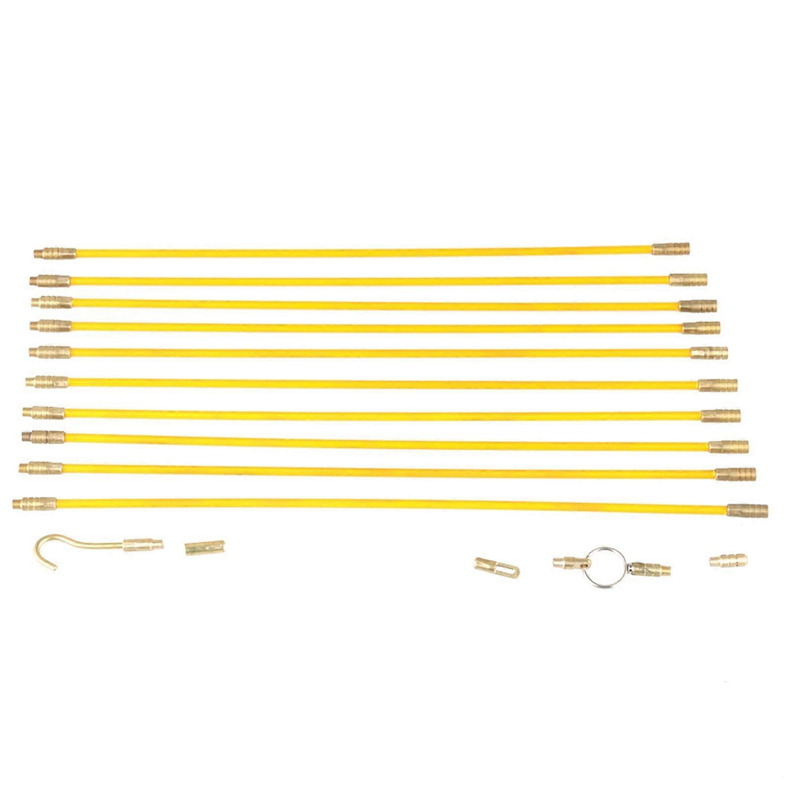 10pcs 4mm Fiberglass Electrical Cable Push and Pull Kit