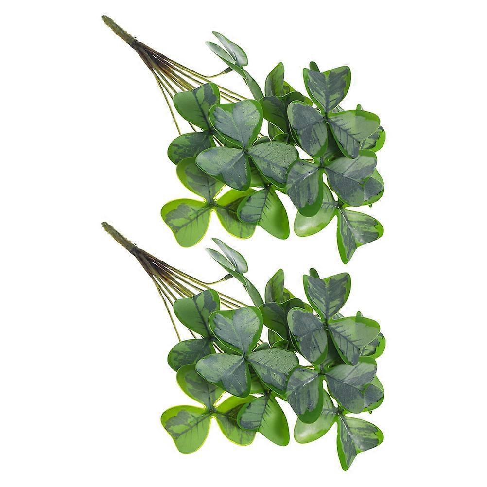Artificial Shamrock Plant Branch for Decoration 10 Bunches