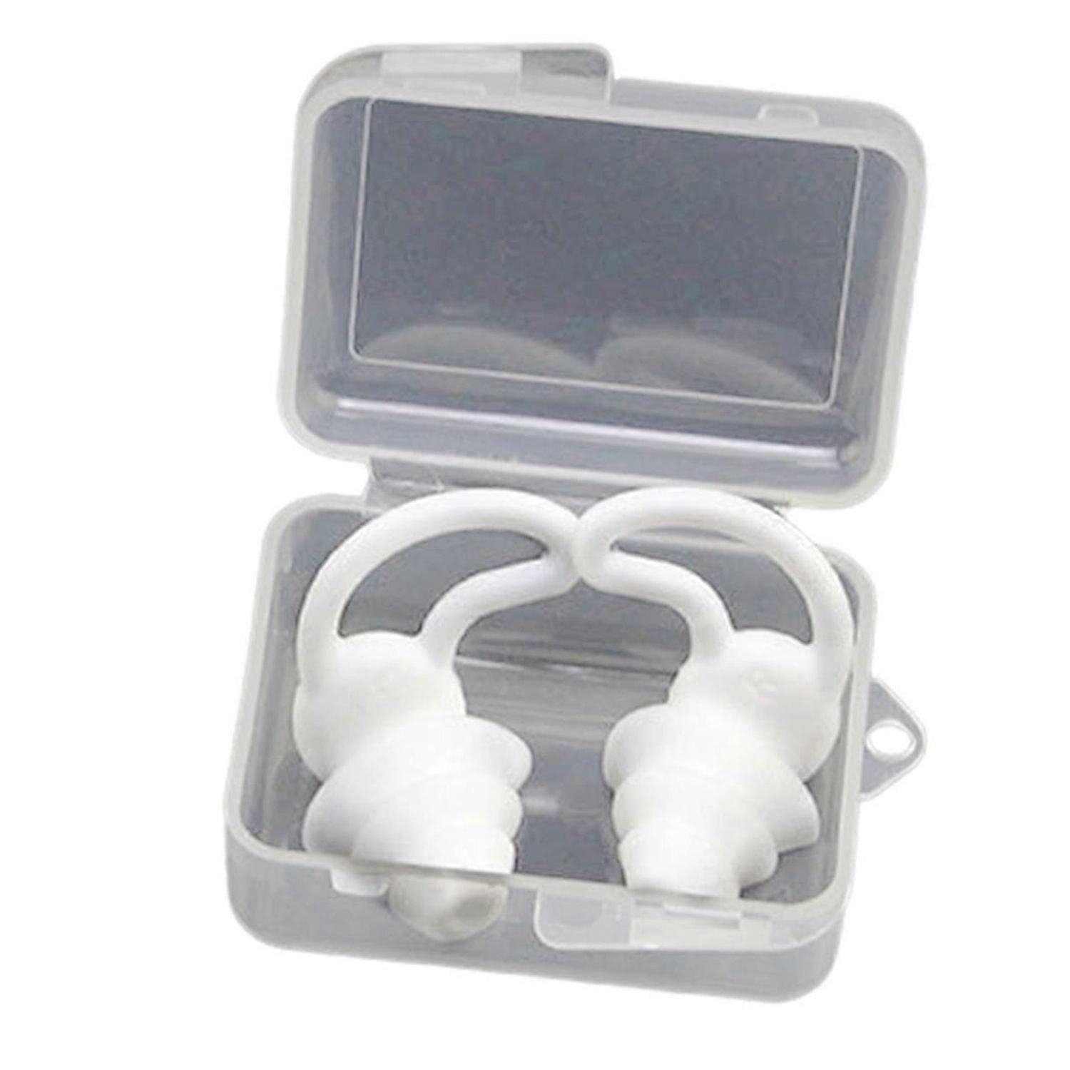 Soundproof Three Layer Silicone Waterproof Swimming Ear Plugs- E