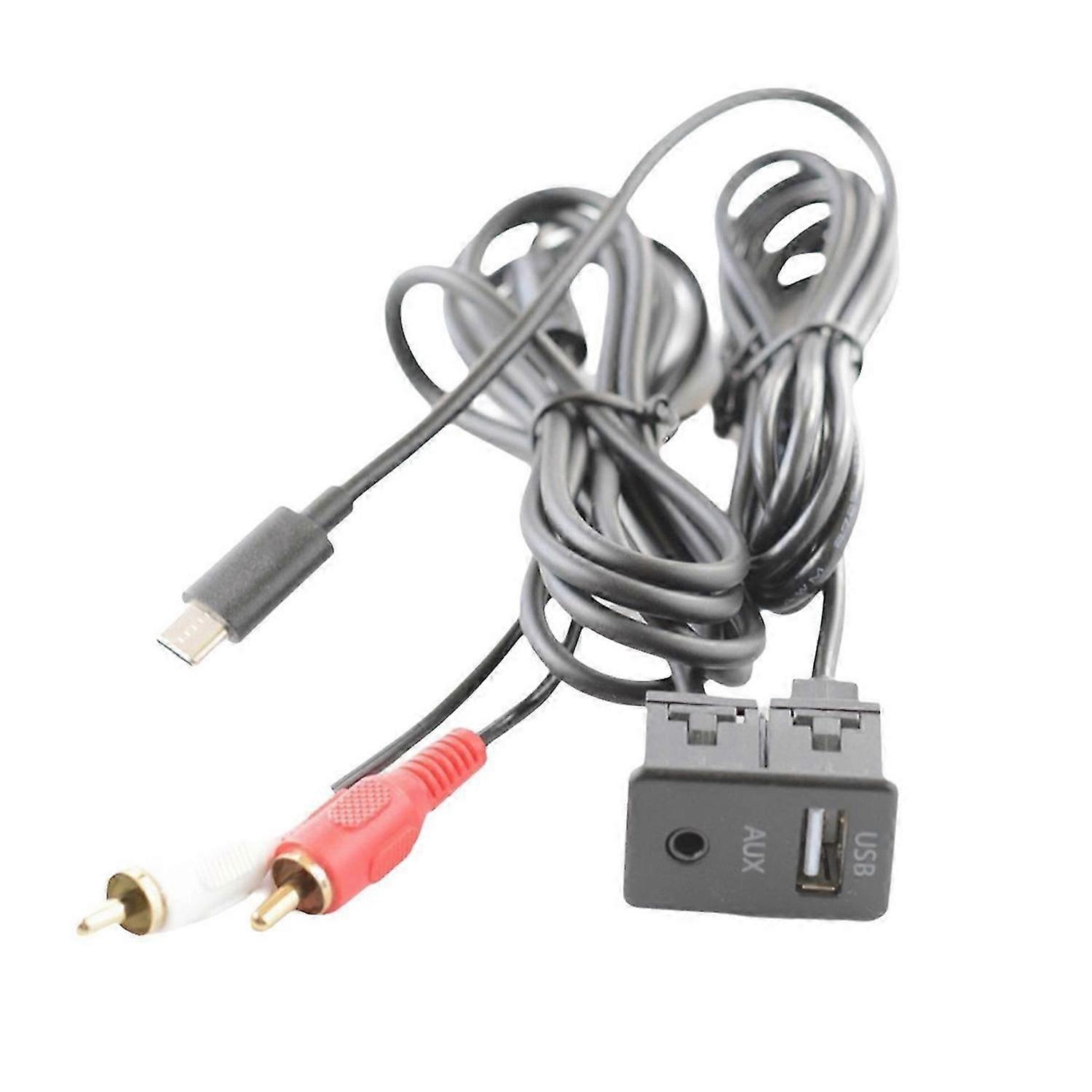 Car Android Navigation Machine AUX Panel TYPE-C+RCA Audio Input