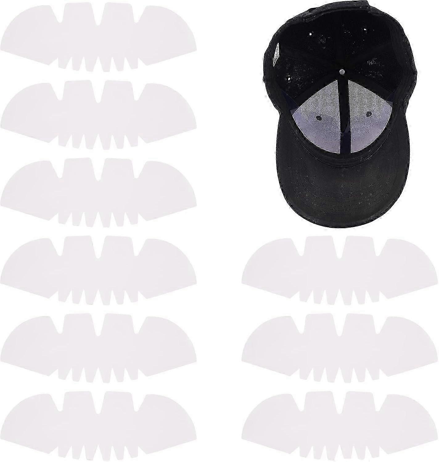 24PCS Plastic Hat Shaper Hat Inner Support (Clear 10.4x3.7 inch) Baseball Cap Stiffener Crown Hat Shaper Padding Hat Stretcher Flex