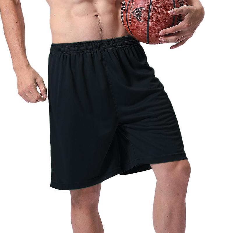 Men Athletic Solid Color Mesh Shorts 
