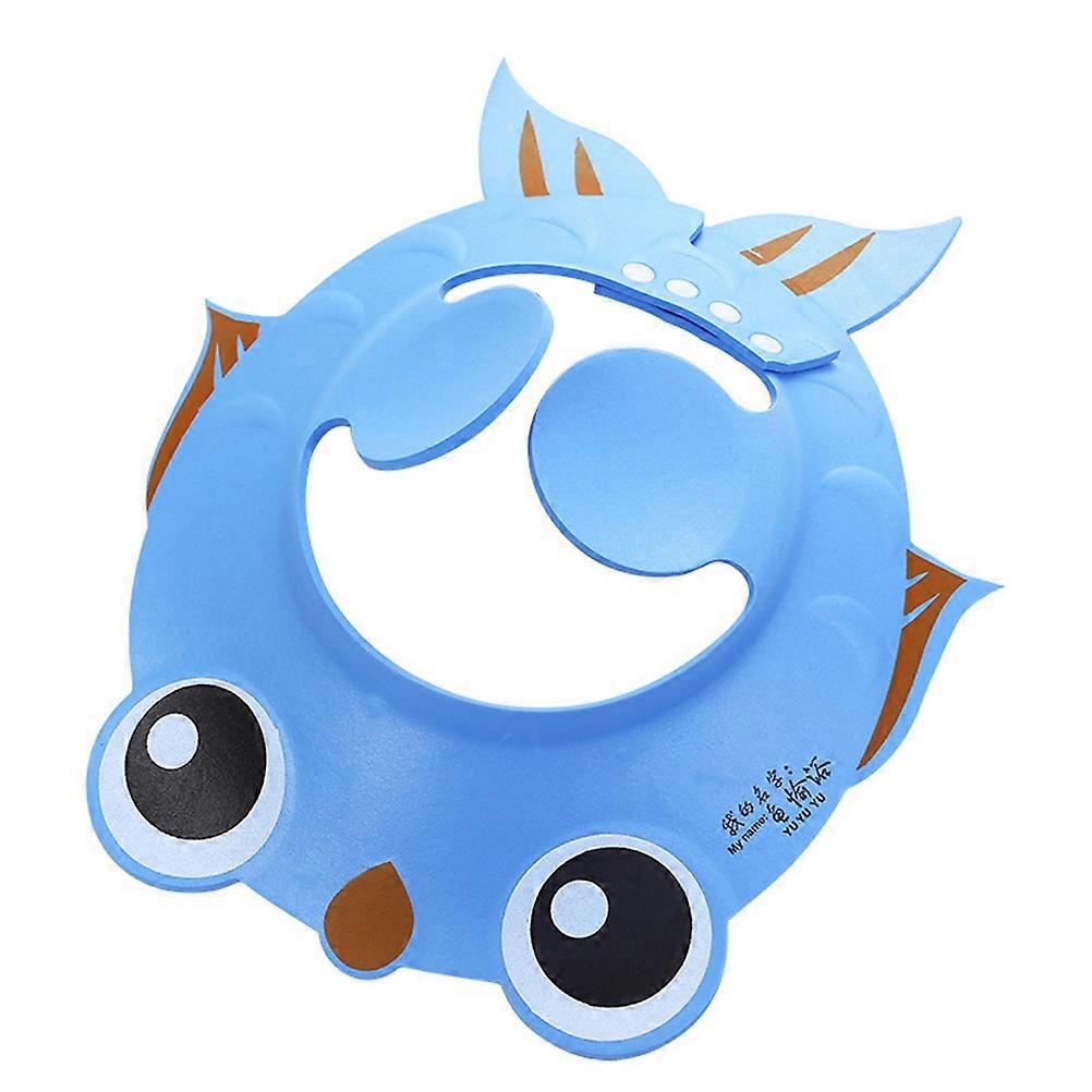 Infant Bathing Cap with Ear Protection Function Blue