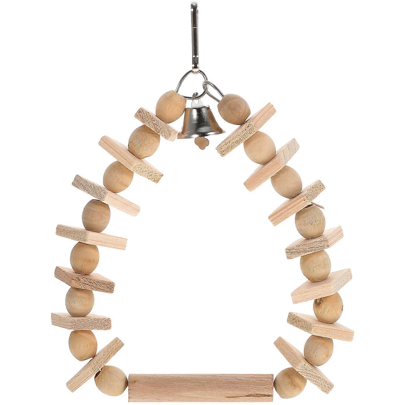 Parrot Swing Wooden Bird Plaything for Pet Playing 3Pcs Set