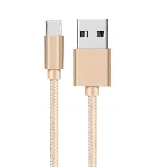USB-C Cable for Google Pixel 6 - Google Pixel 6 Pro - Type USB-C Braided Nylon Gold 1 Meter Phonillico®