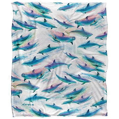 Royce McClure Dolphin Flow Silky Repeat Print Supersoft Blanket