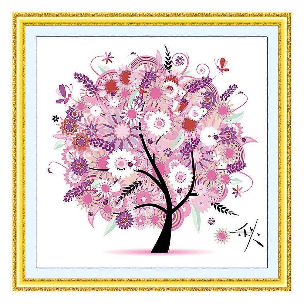 Cross Stitch Pattern Four Seasons Tree for Decoration Handmade DIY