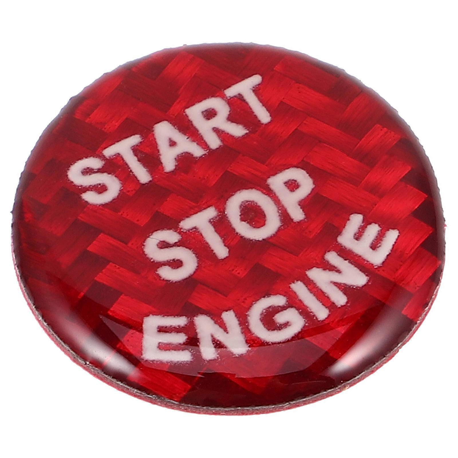 Car Engine Start Stop Button Cover Plastic Push Button Sticker 5Pcs for Interior Use