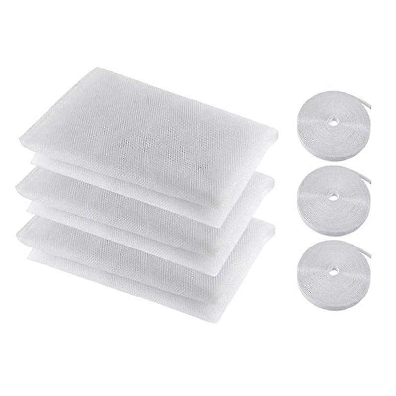 3 PCS Fly Window Insect Netting Mosquito Protector and 3 Rolls Tapes