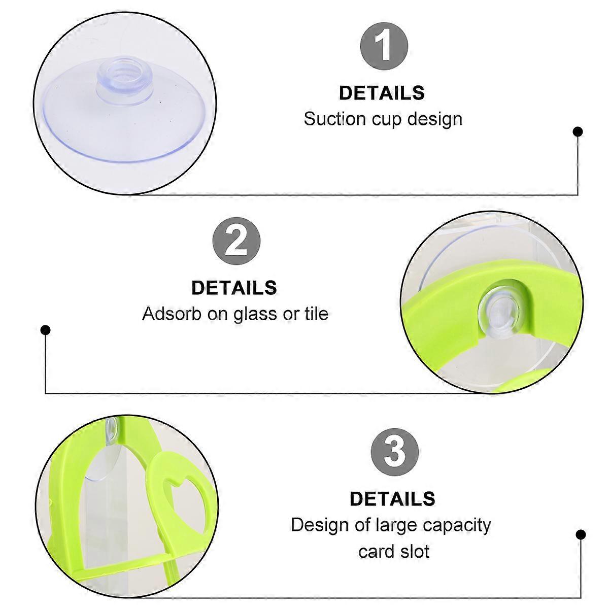 Plastic Suction Rack Kitchen Organizer for Storage 3Pcs Blue