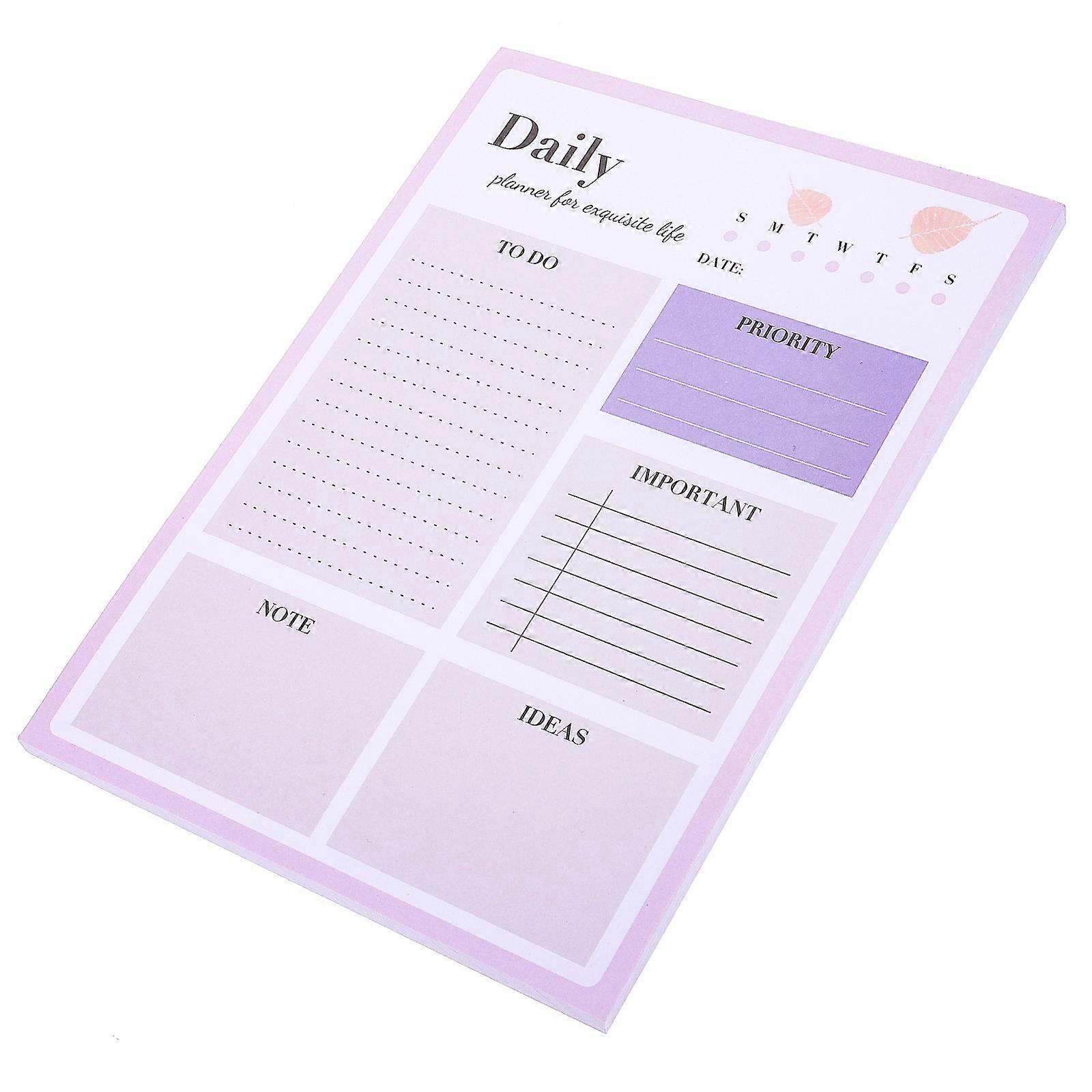 Daily Notepad 3Pcs Rectangular Clear Design Thought Organization Personal Planning 21.5x15CM for Students
