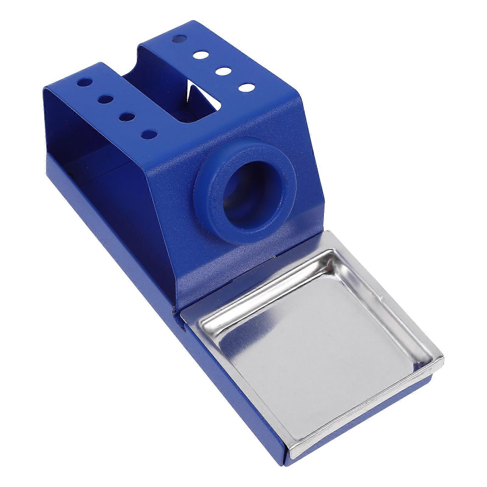 Electric Soldering Iron Holder Soldering Work Stand For DIY Crafts Workshop Use Blue Metal Construction 1Set