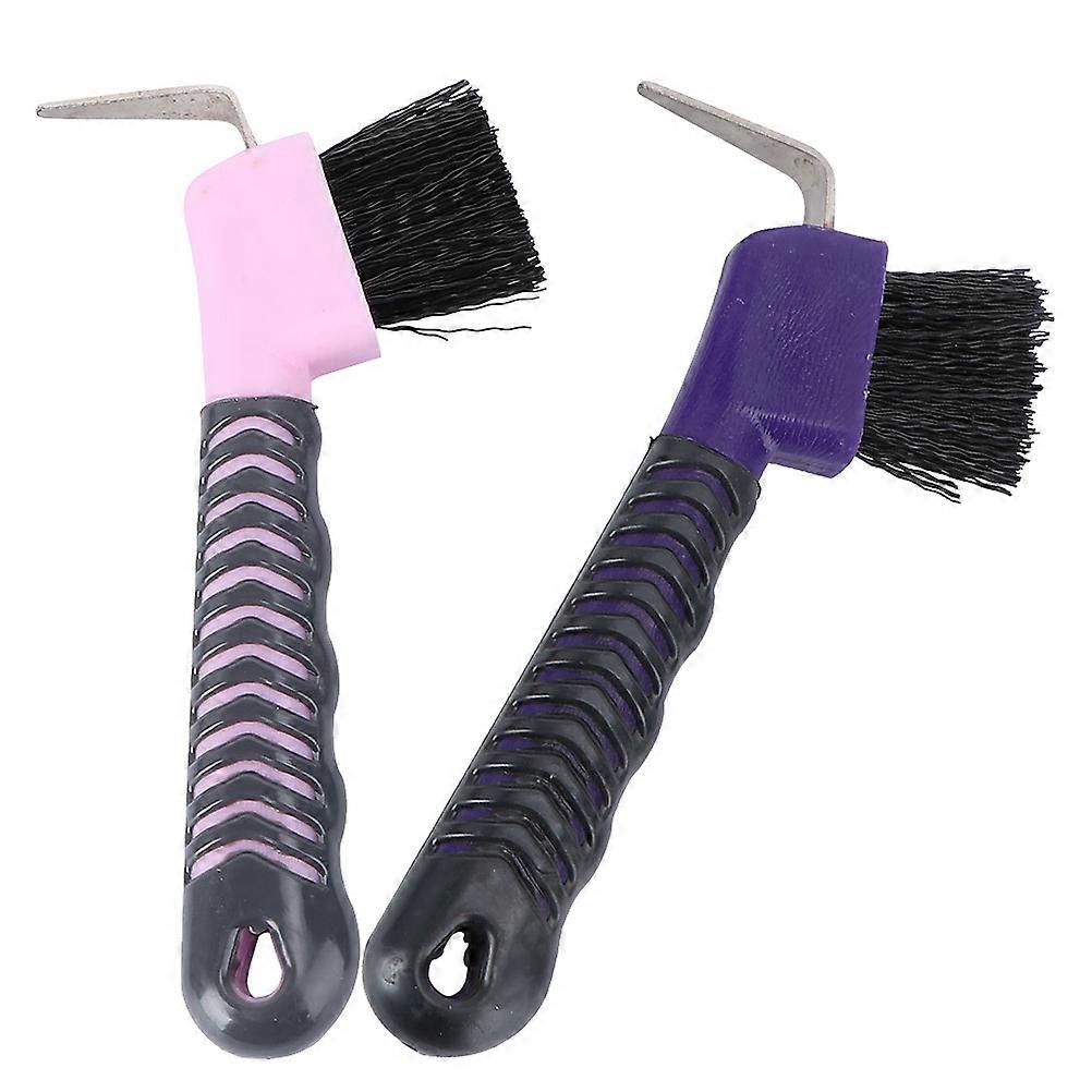 2Pcs Horse Hoof Cleaning Tool For Outdoor Activities Durable Grooming Tools Assorted Color Features