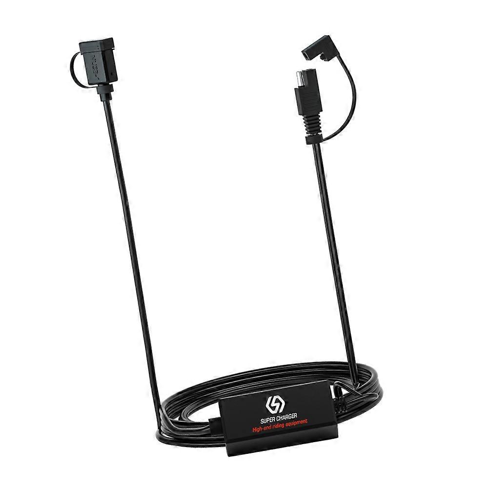 Sae to USB Adapter Motorcycle Charging Cable with Single Port Power Socket 2Pcs