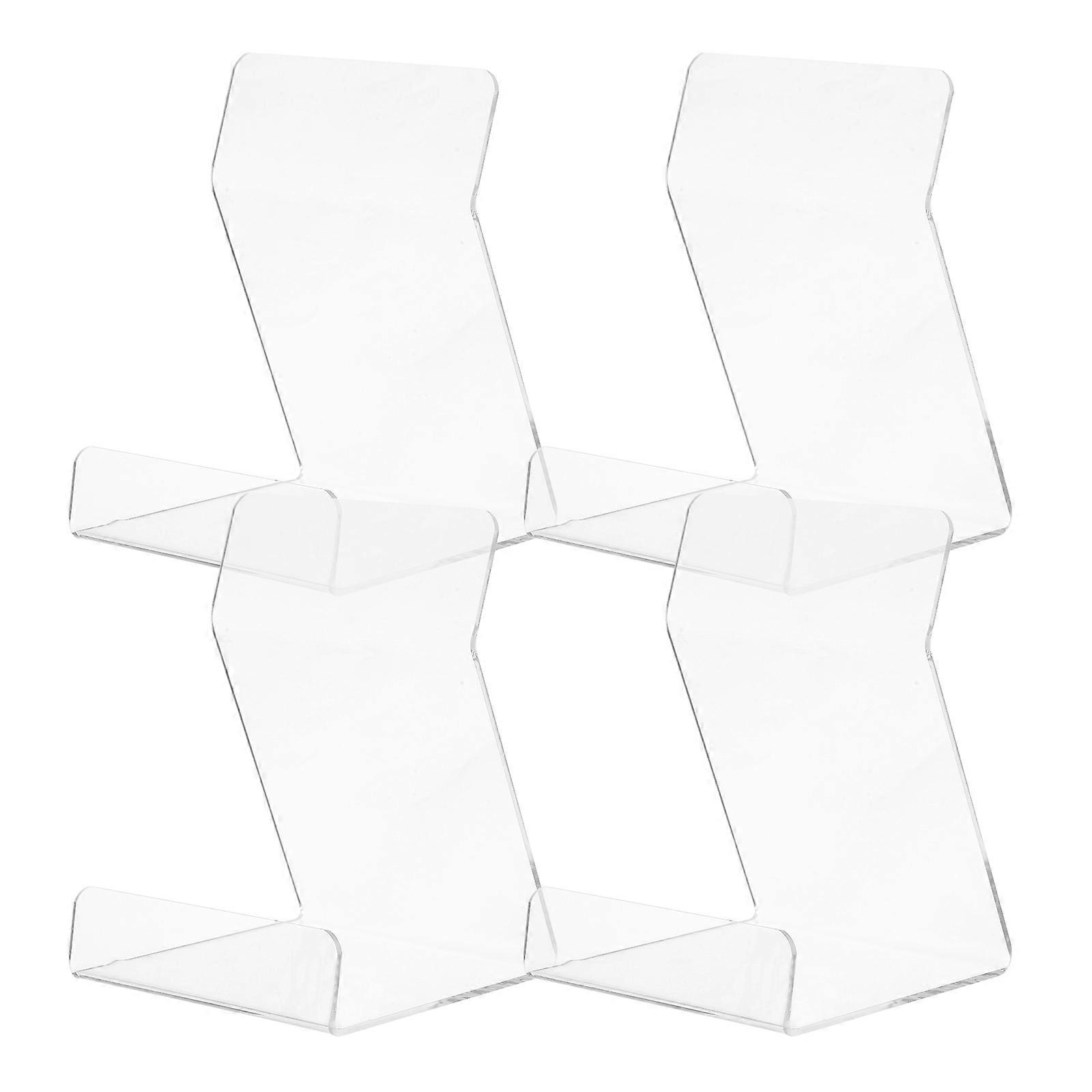 Transparent Book Stand Acrylic Holder for Reading 8Pcs Decorative Plate