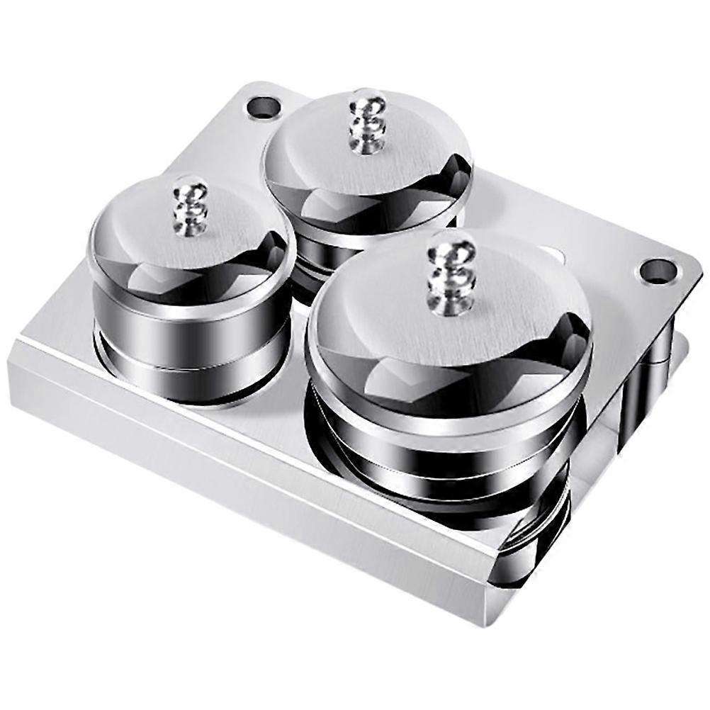 Multi-Function Nail Dishes Stainless Steel for Manicure Use 2Sets Silver Color