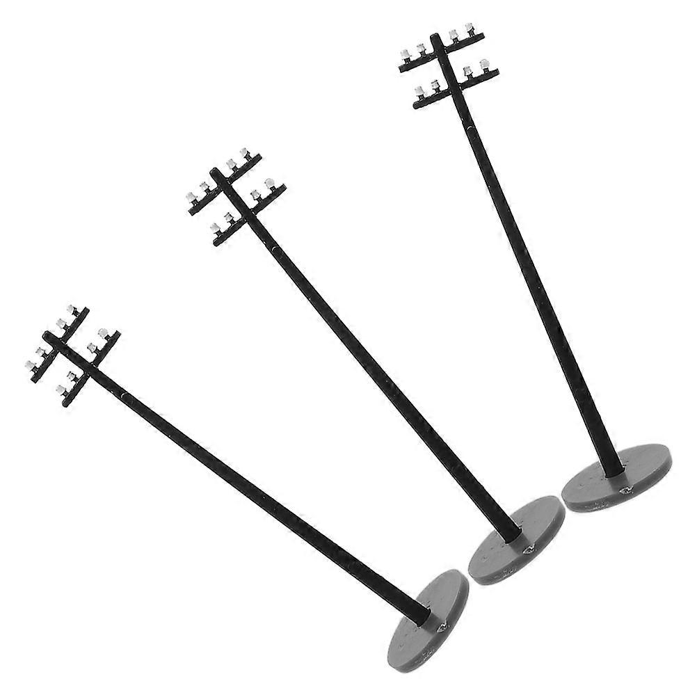 Train Model Decor Miniature Telephone Poles for DIY Architecture 6Pcs