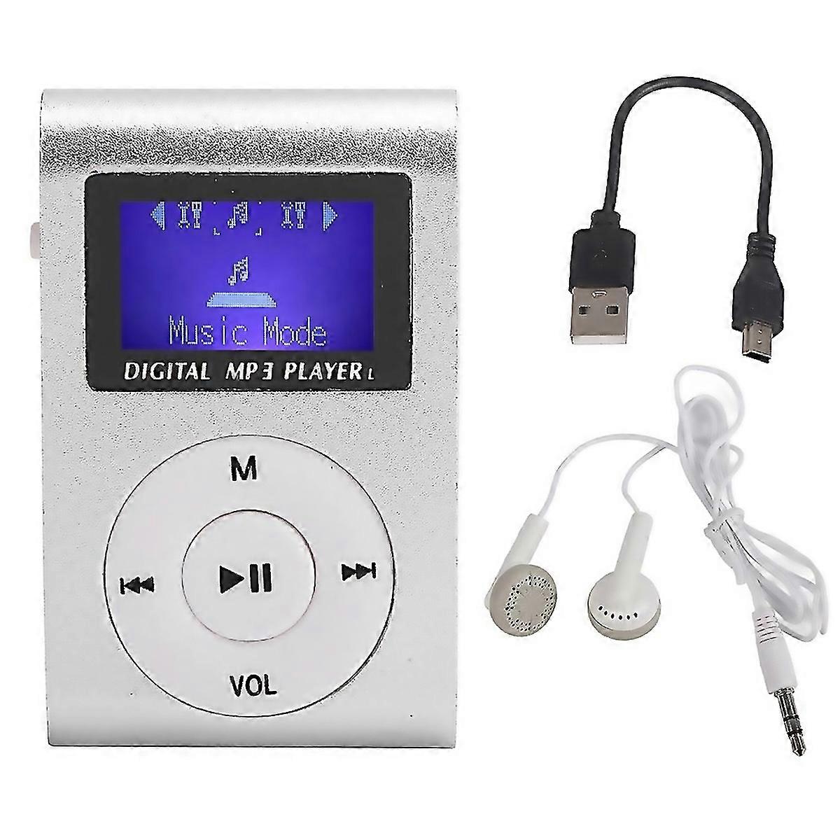 For New Mini Lavalier Metal Mp3 Music Player With Screen With 512m Memory