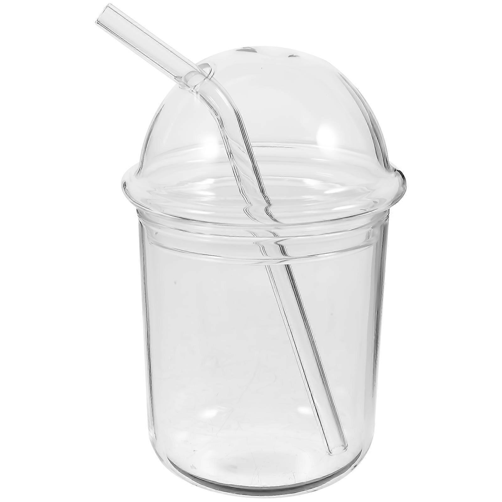 3Sets Transparent Glass Water Cup for Drinking Reusable Use