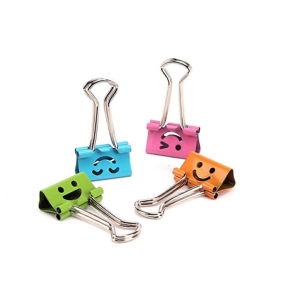 Binder Clip Smile Face for Paper Organizing 120Pcs Assorted Color