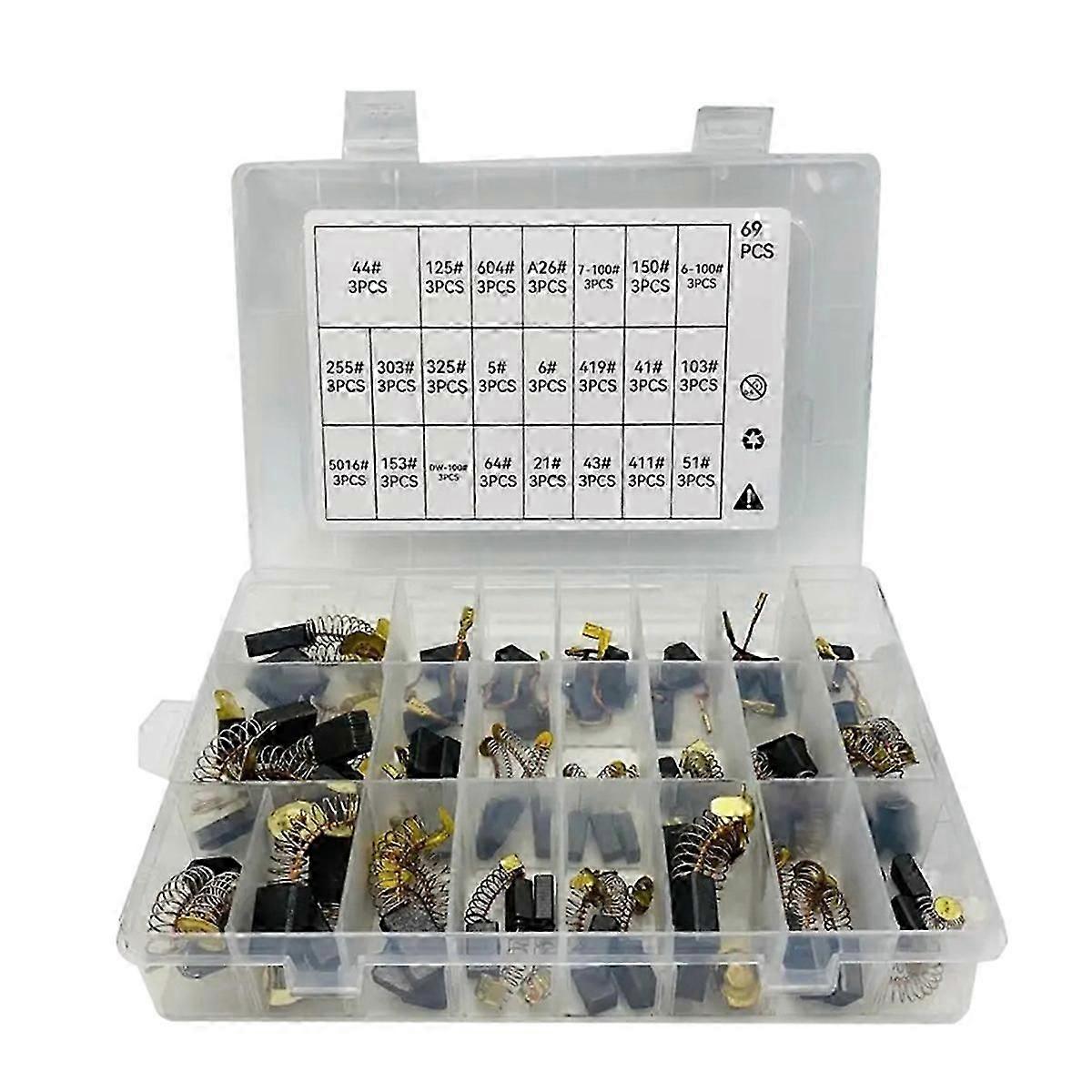 electric motor carbon brushes 69pcs 23 sizes