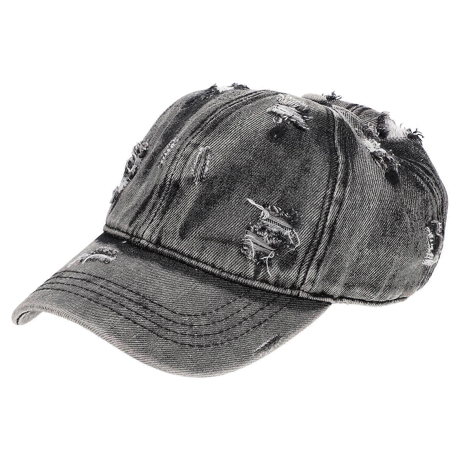 Women Sun Blocking Hats 2Pcs Retro Style Denim Baseball Caps